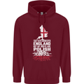 Roots In Poland Polish Polska Flag Orzel Mens 80% Cotton Hoodie Maroon