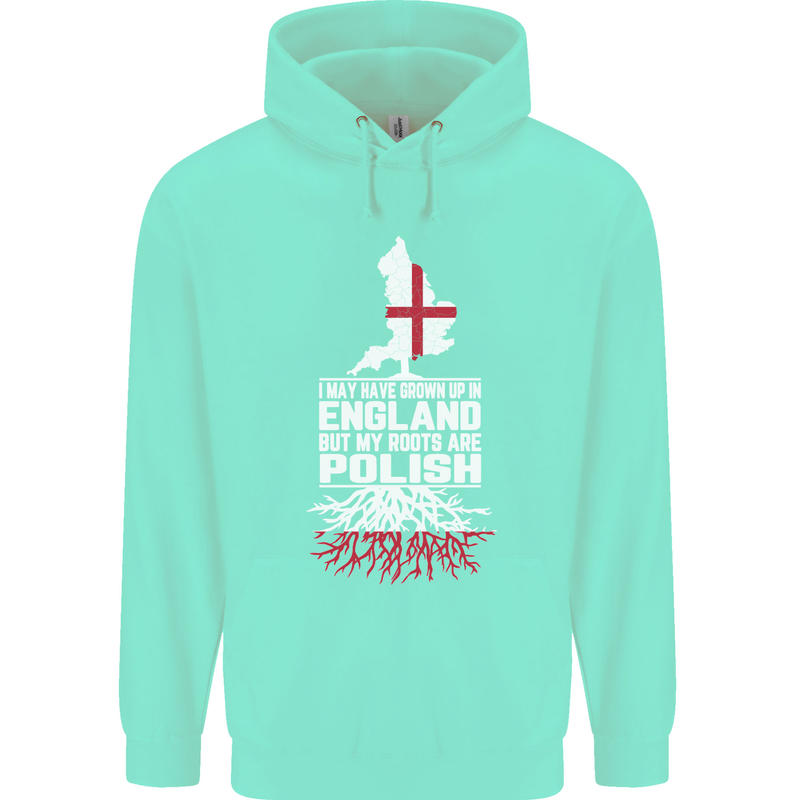 Roots In Poland Polish Polska Flag Orzel Mens 80% Cotton Hoodie Peppermint