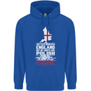 Roots In Poland Polish Polska Flag Orzel Mens 80% Cotton Hoodie Royal Blue