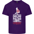 Roots In Poland Polish Polska Flag Orzel Mens Cotton T-Shirt Tee Top Purple