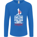 Roots In Poland Polish Polska Flag Orzel Mens Long Sleeve T-Shirt Royal Blue