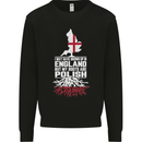 Roots In Poland Polish Polska Flag Orzel Mens Sweatshirt Jumper Black