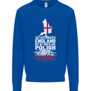 Roots In Poland Polish Polska Flag Orzel Mens Sweatshirt Jumper Royal Blue