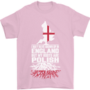Roots In Poland Polish Polska Flag Orzel Mens T-Shirt Cotton Gildan Light Pink