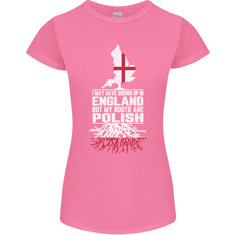 Roots In Poland Polish Polska Flag Orzel Womens Petite Cut T-Shirt Azalea