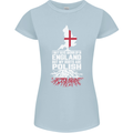 Roots In Poland Polish Polska Flag Orzel Womens Petite Cut T-Shirt Light Blue
