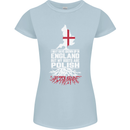 Roots In Poland Polish Polska Flag Orzel Womens Petite Cut T-Shirt Light Blue