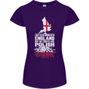 Roots In Poland Polish Polska Flag Orzel Womens Petite Cut T-Shirt Purple