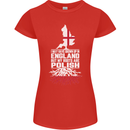 Roots In Poland Polish Polska Flag Orzel Womens Petite Cut T-Shirt Red