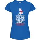 Roots In Poland Polish Polska Flag Orzel Womens Petite Cut T-Shirt Royal Blue