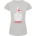Roots In Poland Polish Polska Flag Orzel Womens Petite Cut T-Shirt Sports Grey