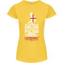 Roots In Poland Polish Polska Flag Orzel Womens Petite Cut T-Shirt Yellow