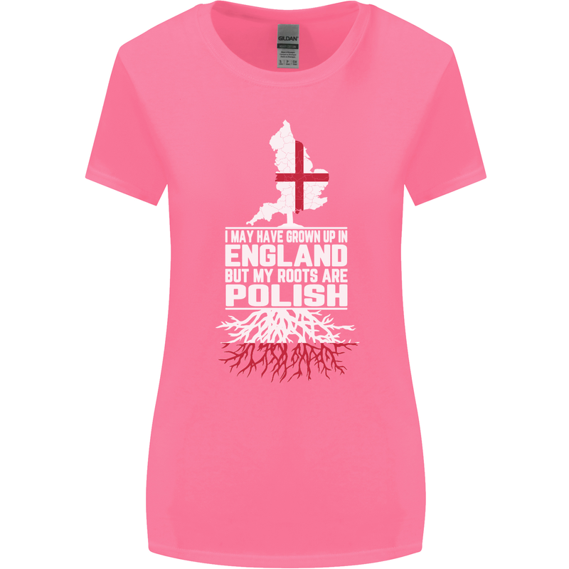 Roots In Poland Polish Polska Flag Orzel Womens Wider Cut T-Shirt Azalea