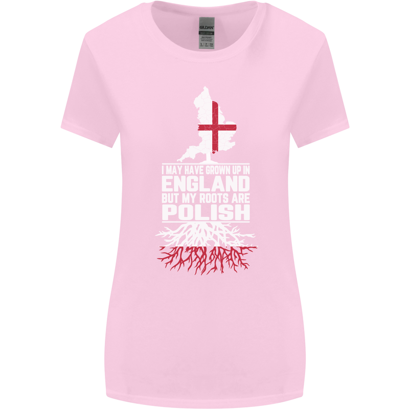 Roots In Poland Polish Polska Flag Orzel Womens Wider Cut T-Shirt Light Pink