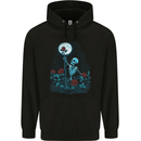 Rose From the Dead Skeleton Skull Graveyard Childrens Kids Hoodie Black
