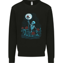 Rose From the Dead Skeleton Skull Graveyard Kids Sweatshirt Jumper Black