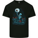 Rose From the Dead Skeleton Skull Graveyard Kids T-Shirt Childrens Black