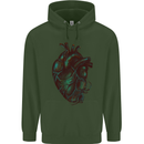 Rotten Heart Gothic Demon Satan Skull Evil Childrens Kids Hoodie Forest Green
