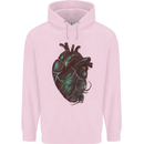 Rotten Heart Gothic Demon Satan Skull Evil Childrens Kids Hoodie Light Pink