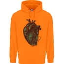 Rotten Heart Gothic Demon Satan Skull Evil Childrens Kids Hoodie Orange