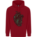 Rotten Heart Gothic Demon Satan Skull Evil Childrens Kids Hoodie Red