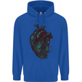 Rotten Heart Gothic Demon Satan Skull Evil Childrens Kids Hoodie Royal Blue