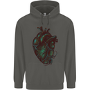 Rotten Heart Gothic Demon Satan Skull Evil Childrens Kids Hoodie Storm Grey