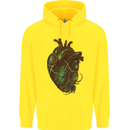 Rotten Heart Gothic Demon Satan Skull Evil Childrens Kids Hoodie Yellow