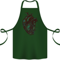 Rotten Heart Gothic Demon Satan Skull Evil Cotton Apron 100% Organic Forest Green