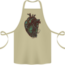 Rotten Heart Gothic Demon Satan Skull Evil Cotton Apron 100% Organic Khaki