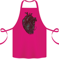Rotten Heart Gothic Demon Satan Skull Evil Cotton Apron 100% Organic Pink