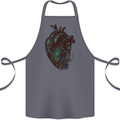 Rotten Heart Gothic Demon Satan Skull Evil Cotton Apron 100% Organic Steel