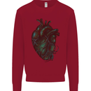 Rotten Heart Gothic Demon Satan Skull Evil Kids Sweatshirt Jumper Red
