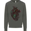 Rotten Heart Gothic Demon Satan Skull Evil Kids Sweatshirt Jumper Storm Grey