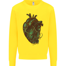 Rotten Heart Gothic Demon Satan Skull Evil Kids Sweatshirt Jumper Yellow