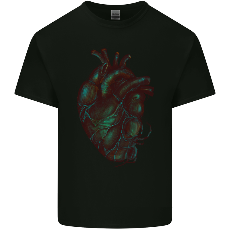 Rotten Heart Gothic Demon Satan Skull Evil Kids T-Shirt Childrens Black