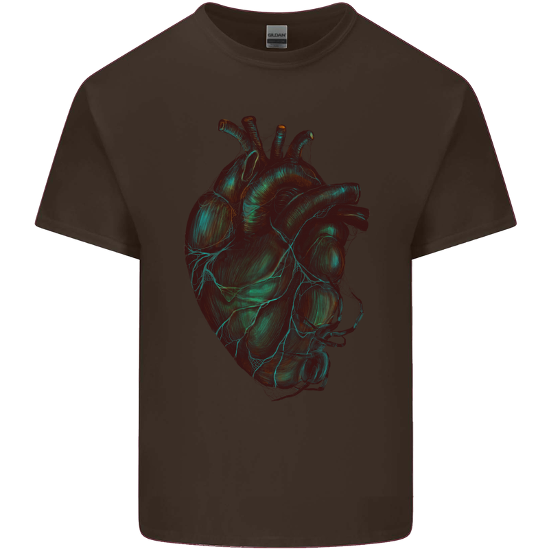 Rotten Heart Gothic Demon Satan Skull Evil Kids T-Shirt Childrens Chocolate