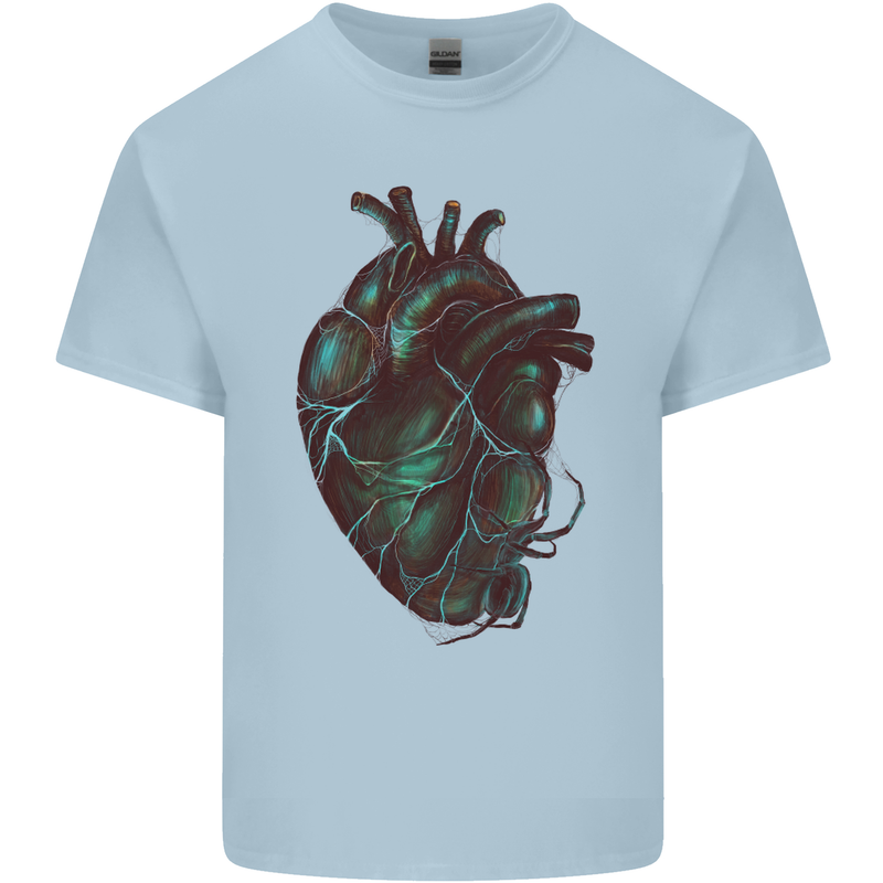 Rotten Heart Gothic Demon Satan Skull Evil Kids T-Shirt Childrens Light Blue