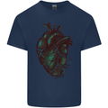 Rotten Heart Gothic Demon Satan Skull Evil Kids T-Shirt Childrens Navy Blue
