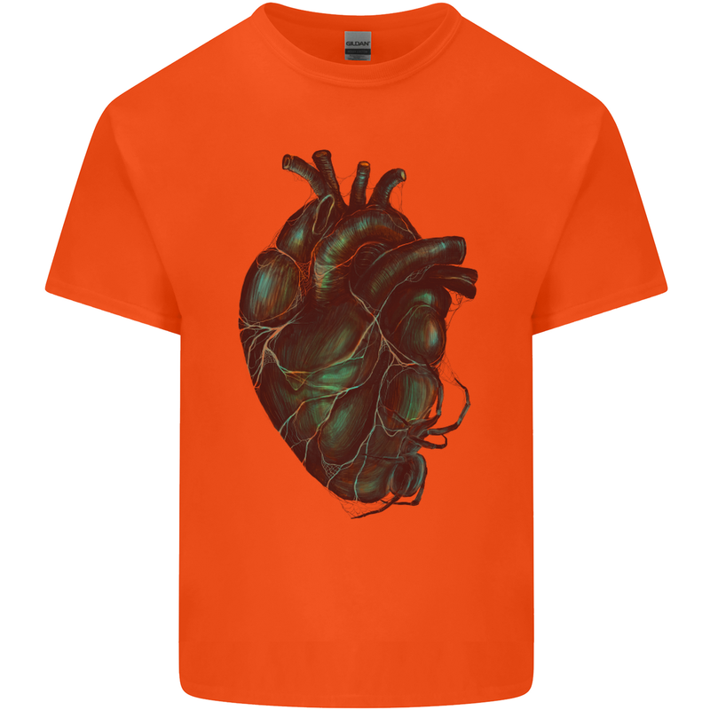 Rotten Heart Gothic Demon Satan Skull Evil Kids T-Shirt Childrens Orange