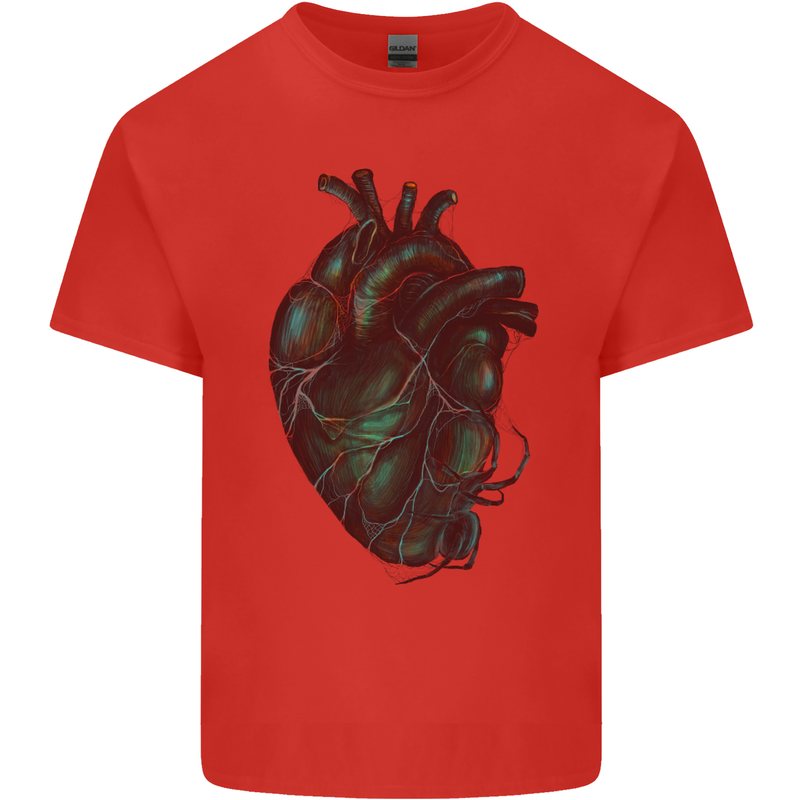 Rotten Heart Gothic Demon Satan Skull Evil Kids T-Shirt Childrens Red