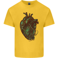 Rotten Heart Gothic Demon Satan Skull Evil Kids T-Shirt Childrens Yellow