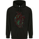 Rotten Heart Gothic Demon Satan Skull Evil Mens 80% Cotton Hoodie Black