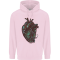 Rotten Heart Gothic Demon Satan Skull Evil Mens 80% Cotton Hoodie Light Pink
