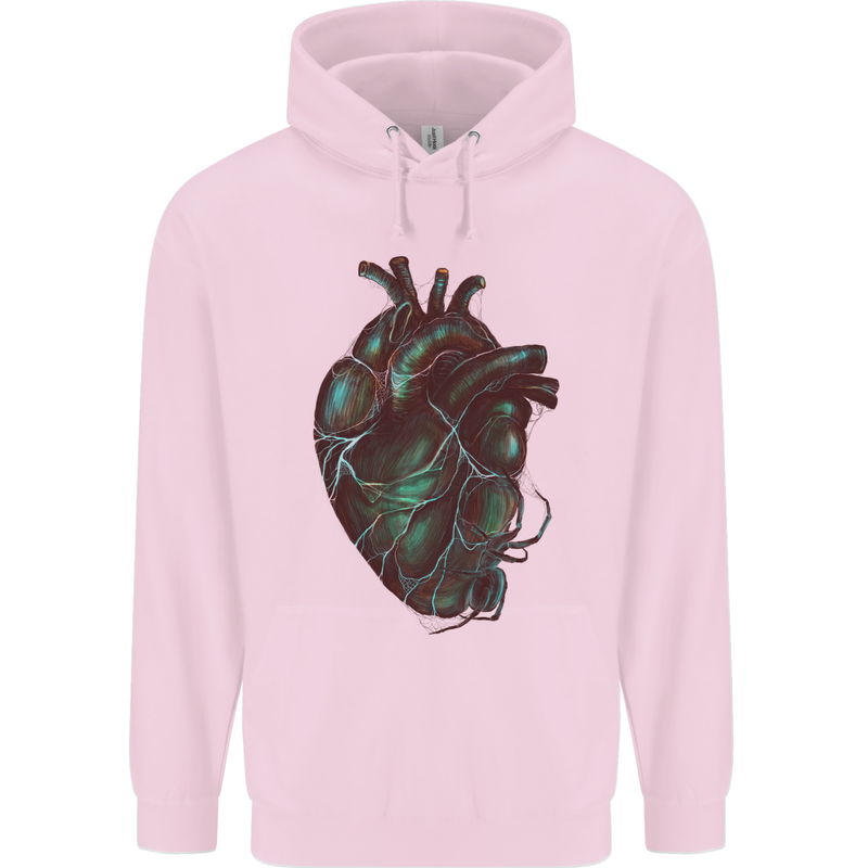 Rotten Heart Gothic Demon Satan Skull Evil Mens 80% Cotton Hoodie Light Pink