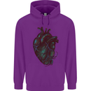Rotten Heart Gothic Demon Satan Skull Evil Mens 80% Cotton Hoodie Purple