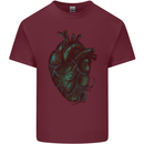 Rotten Heart Gothic Demon Satan Skull Evil Mens Cotton T-Shirt Tee Top Maroon