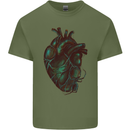 Rotten Heart Gothic Demon Satan Skull Evil Mens Cotton T-Shirt Tee Top Military Green