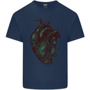 Rotten Heart Gothic Demon Satan Skull Evil Mens Cotton T-Shirt Tee Top Navy Blue