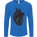 Rotten Heart Gothic Demon Satan Skull Evil Mens Long Sleeve T-Shirt Royal Blue